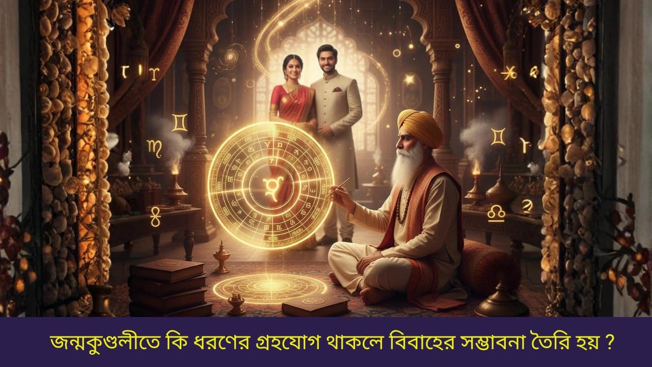 জন্মকুণ্ডলীতে কি ধরণের গ্রহযোগ থাকলে বিবাহের সম্ভাবনা তৈরি হয় ?