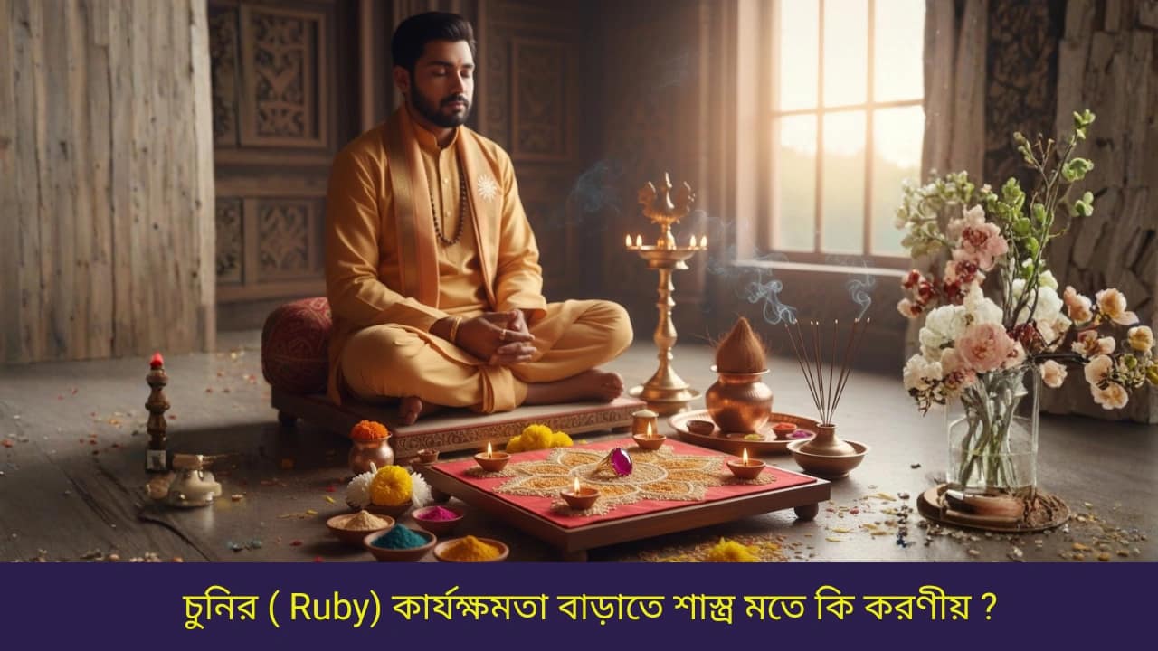 চুনির ( Ruby) কার্যক্ষমতা বাড়াতে শাস্ত্র মতে কি করণীয় ?