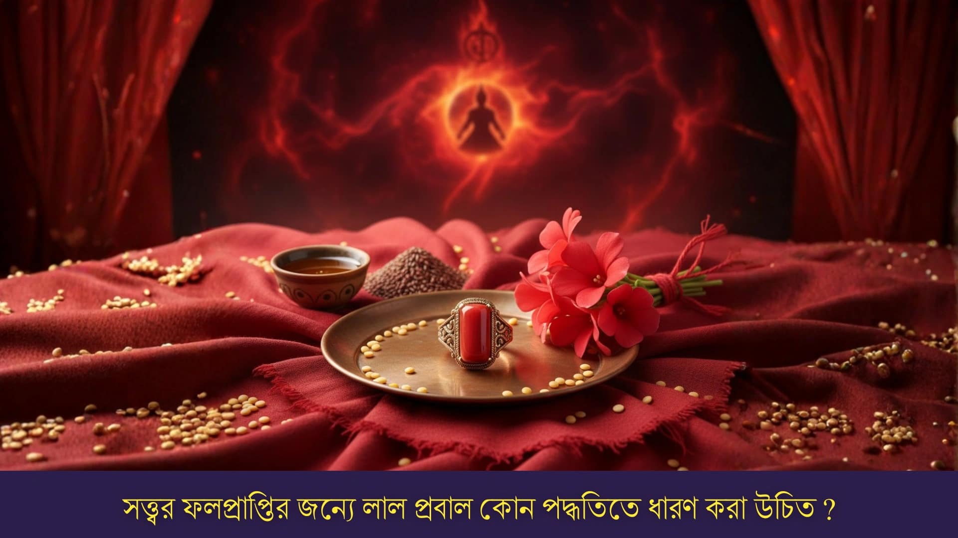 সত্ত্বর ফলপ্রাপ্তির জন্যে লাল প্রবাল কোন পদ্ধতিতে ধারণ করা উচিত ?